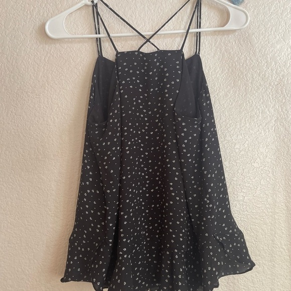 LOFT Tops - Black Polka Dot Spaghetti Strap Top